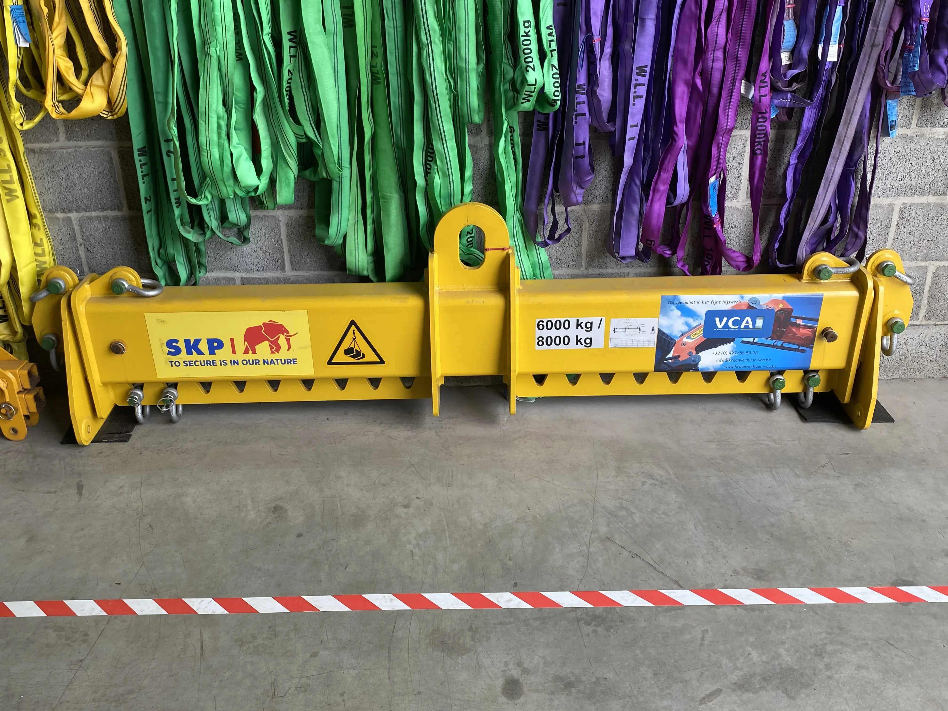 Verstelbare evenaar of spreider met een werklast van 8 ton