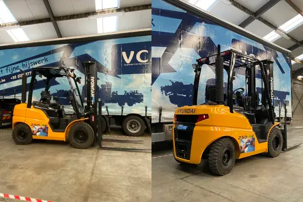 Diesel heftruck van 2,5 ton voor het versassen op de werf